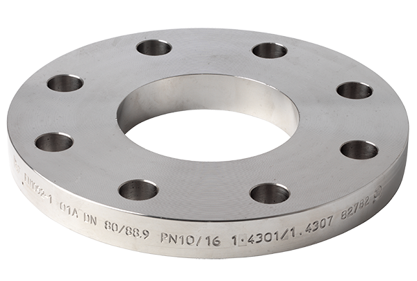 Rvs vlakke lasflens 1.4571 EN-1092 type 01